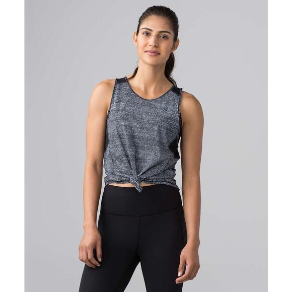 LULULEMON Sculpt Tank II Sz 2 Salt Alpine White Black / Black - Picture 3 of 8